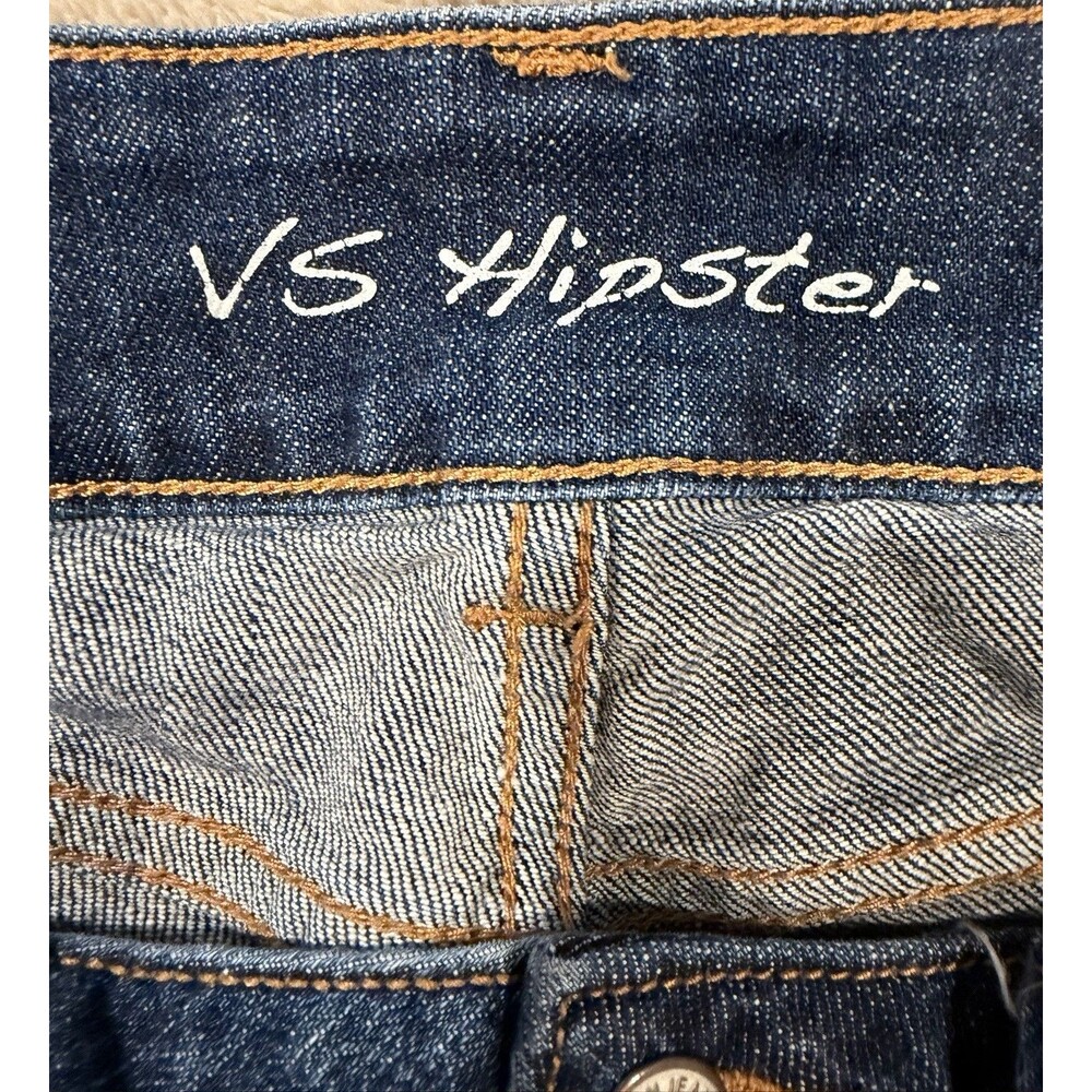 Victoria's Secret Hipster Cropped Blue Denim Jeans Size 6 - Picture 5 of 7